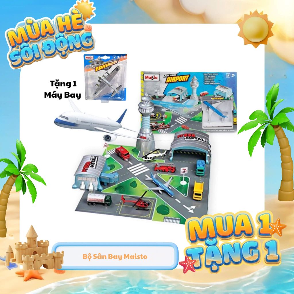 Đồ chơi lắp ráp mô hình sân bay bằng giấy 3D - Maisto