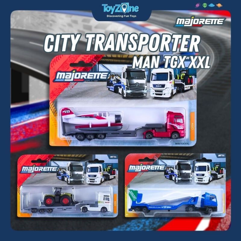 Đồ chơi mô hình xe tải vận chuyển City Transporter Man TGX XXL MAJORETTE