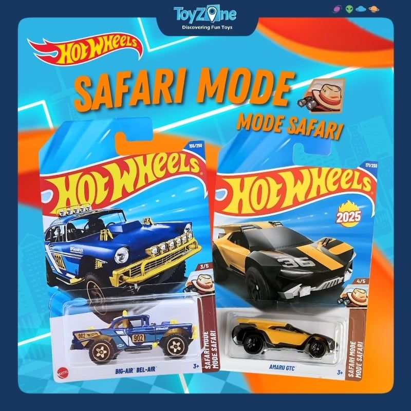 Đồ chơi mô hình xe Hot Wheels Safari Mode Mode Safari chính hãng
