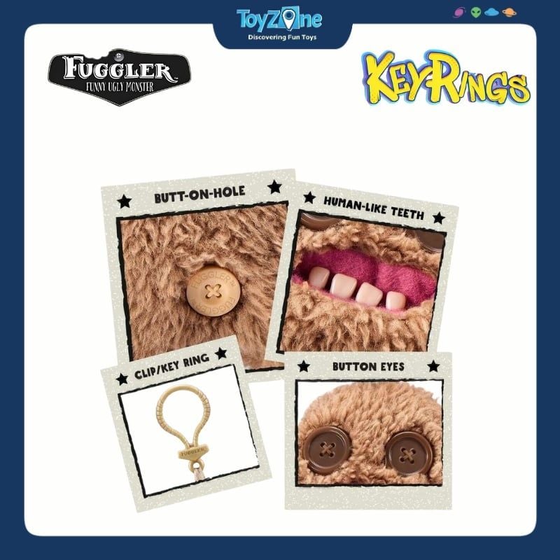 Mô hình móc khoá đồ chơi sưu tầm Fuggler Keyrings 5inch ZURU TOYS