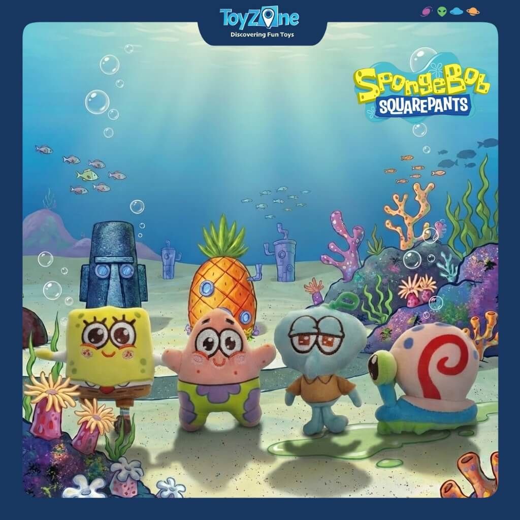 Đồ chơi sưu tầm móc khóa gấu bông Spongebob Keyrings 10cm