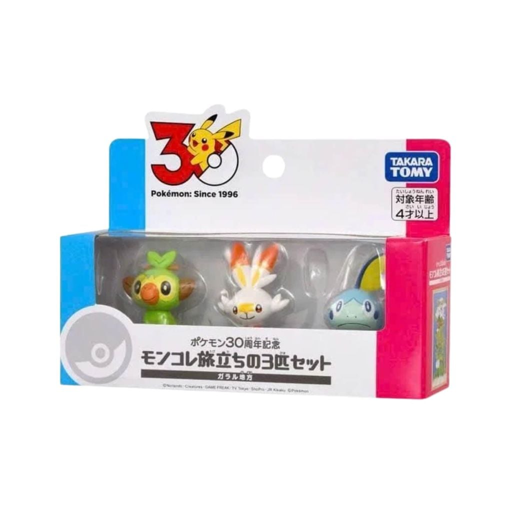 Mô hình Pokémon Moncolle 30th Anniversary Galar Starter Set TAKARA TOMY
