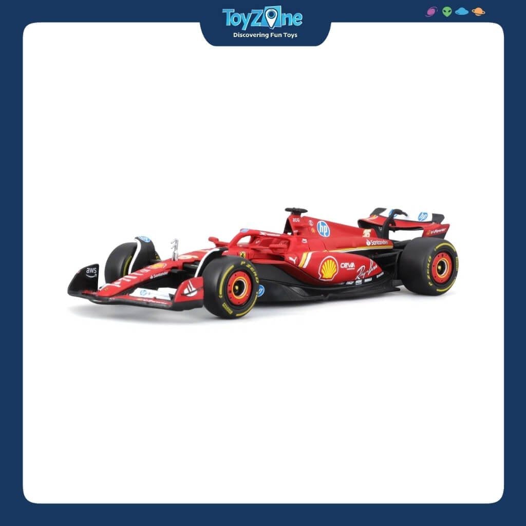 Mô hình xe tải Iveco S-Way 570 chở xe đua F1 Ferrari SF-24 1:43 BBURAGO