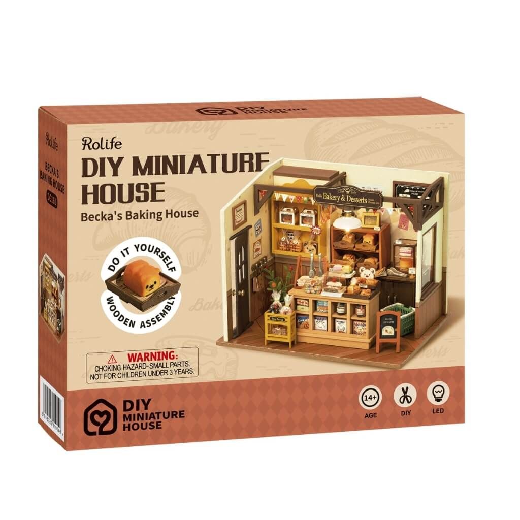 Mô hình lắp ráp nhà gỗ DIY Tiệm Bánh Becka Rolife Becka's Baking House ROBOTIME