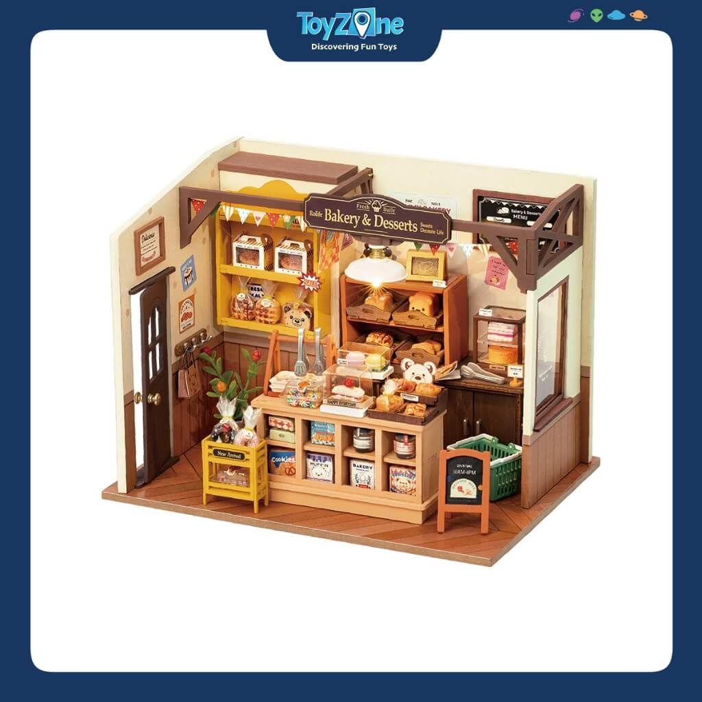 Mô hình lắp ráp nhà gỗ DIY Tiệm Bánh Becka Rolife Becka's Baking House ROBOTIME