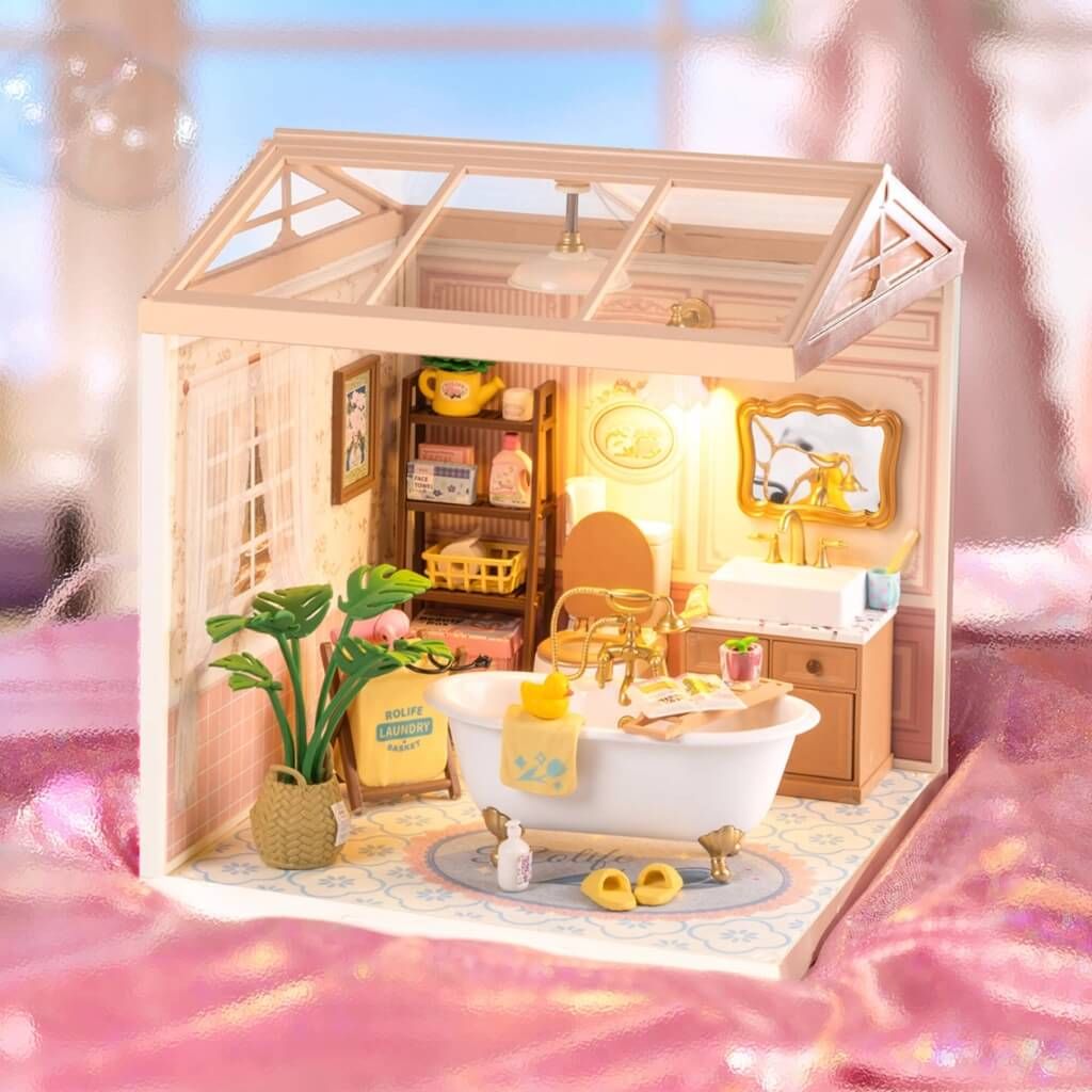 Mô hình lắp ráp nhà nhựa DIY Phòng Tắm Bong Bóng Rolife Super Creator Pop Bubble Bathroom DW014B ROBOTIME