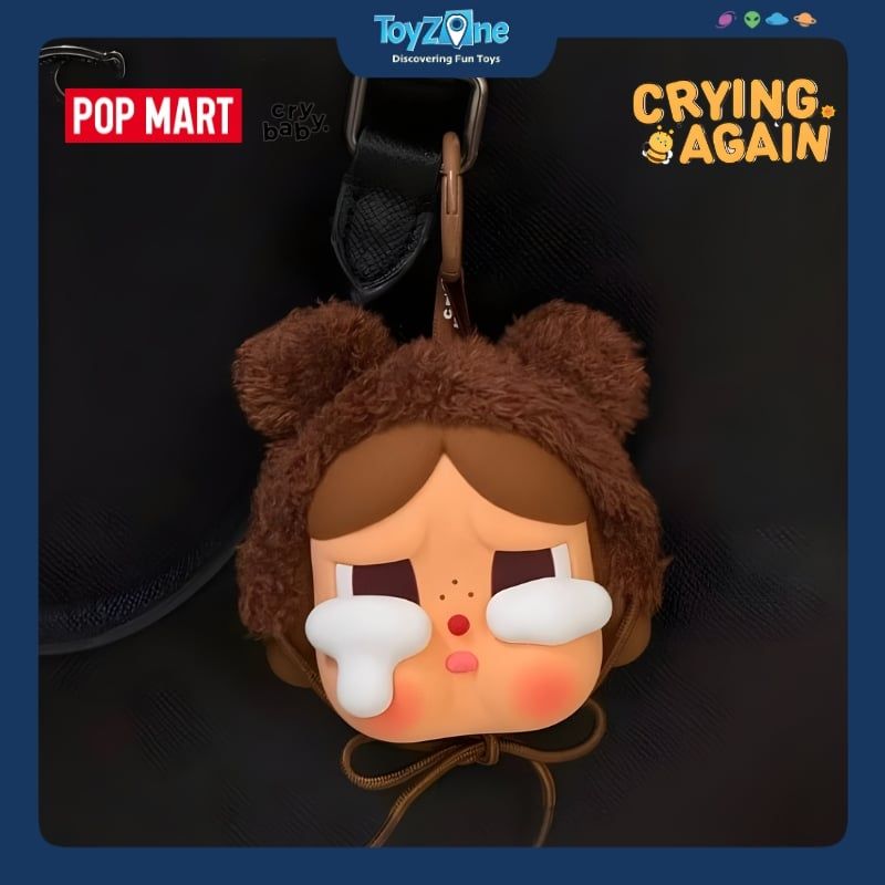 Móc khóa gấu bông đựng tai nghe Crybaby Crying Again Series Earphone Case Love Make Us Cry POP MART