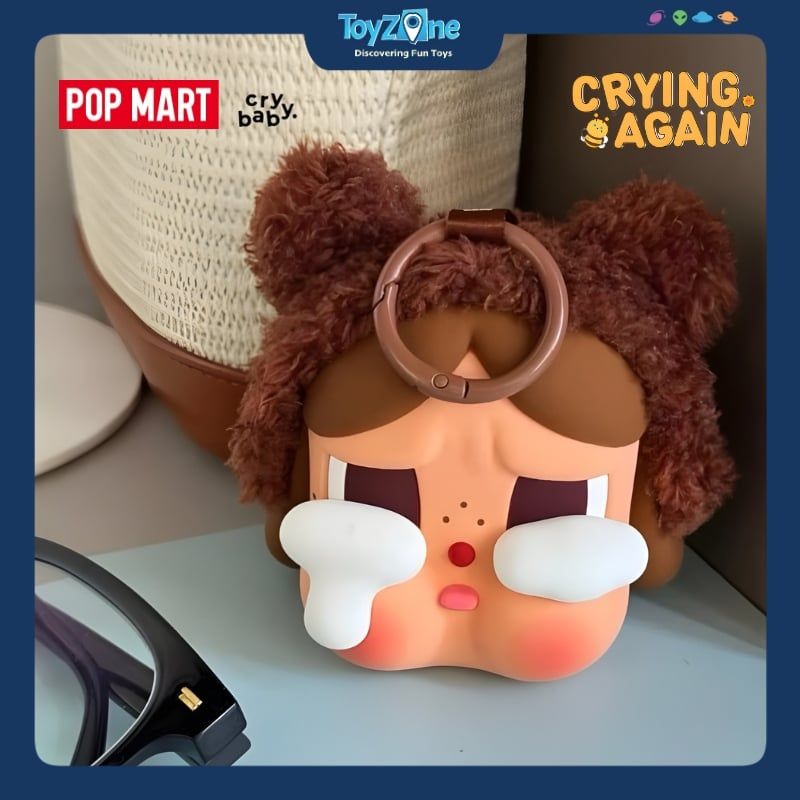 Móc khóa gấu bông đựng tai nghe Crybaby Crying Again Series Earphone Case Love Make Us Cry POP MART