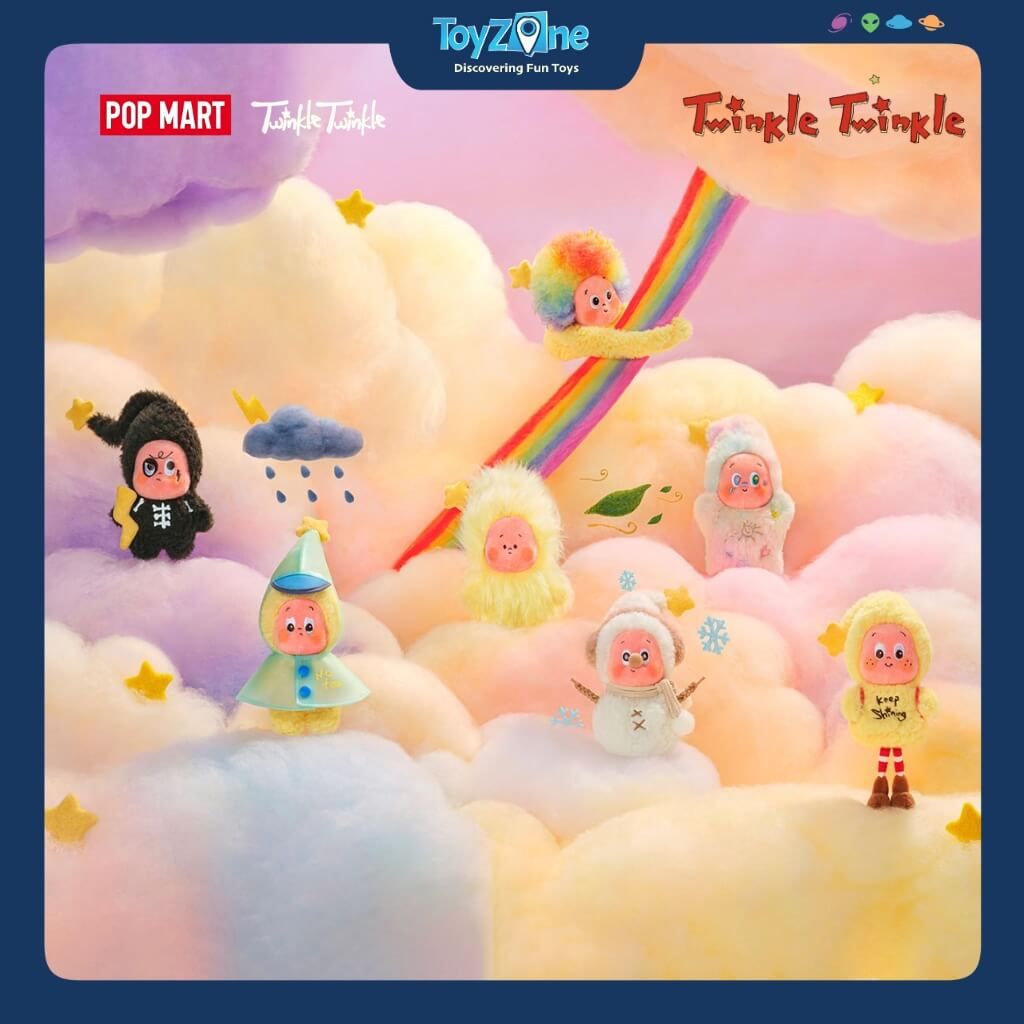 Mô hình Blind box Móc khóa Gấu bông Twinkle Twinkle V3 Sweet Dreams Forecast ( Dự Báo Giấc Mơ ) POP MART