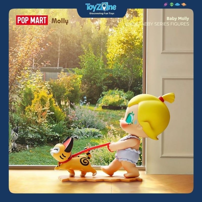Mô hình đồ chơi Blind box Baby Molly and Baby Tabby Series Figures ( Bé Molly và Mèo Mướp Nhỏ ) POP MART