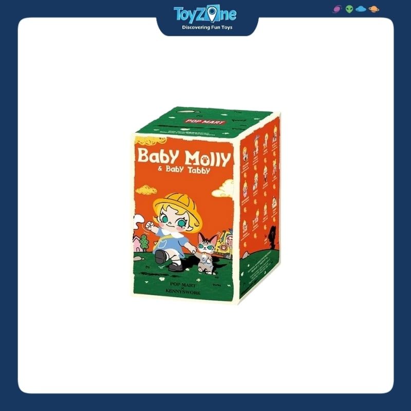 Mô hình đồ chơi Blind box Baby Molly and Baby Tabby Series Figures ( Bé Molly và Mèo Mướp Nhỏ ) POP MART