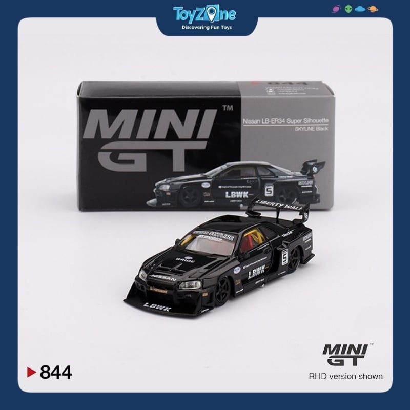 Mô hình xe Nissan LB-ER34 Super Silhouette SKYLINE 1:64 MiniGT
