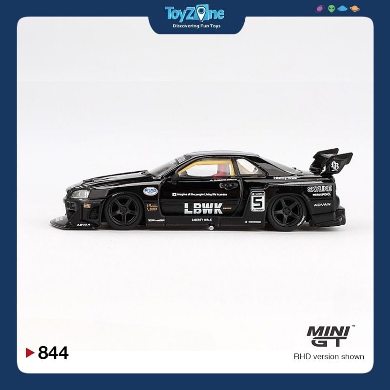 Mô hình xe Nissan LB-ER34 Super Silhouette SKYLINE 1:64 MiniGT