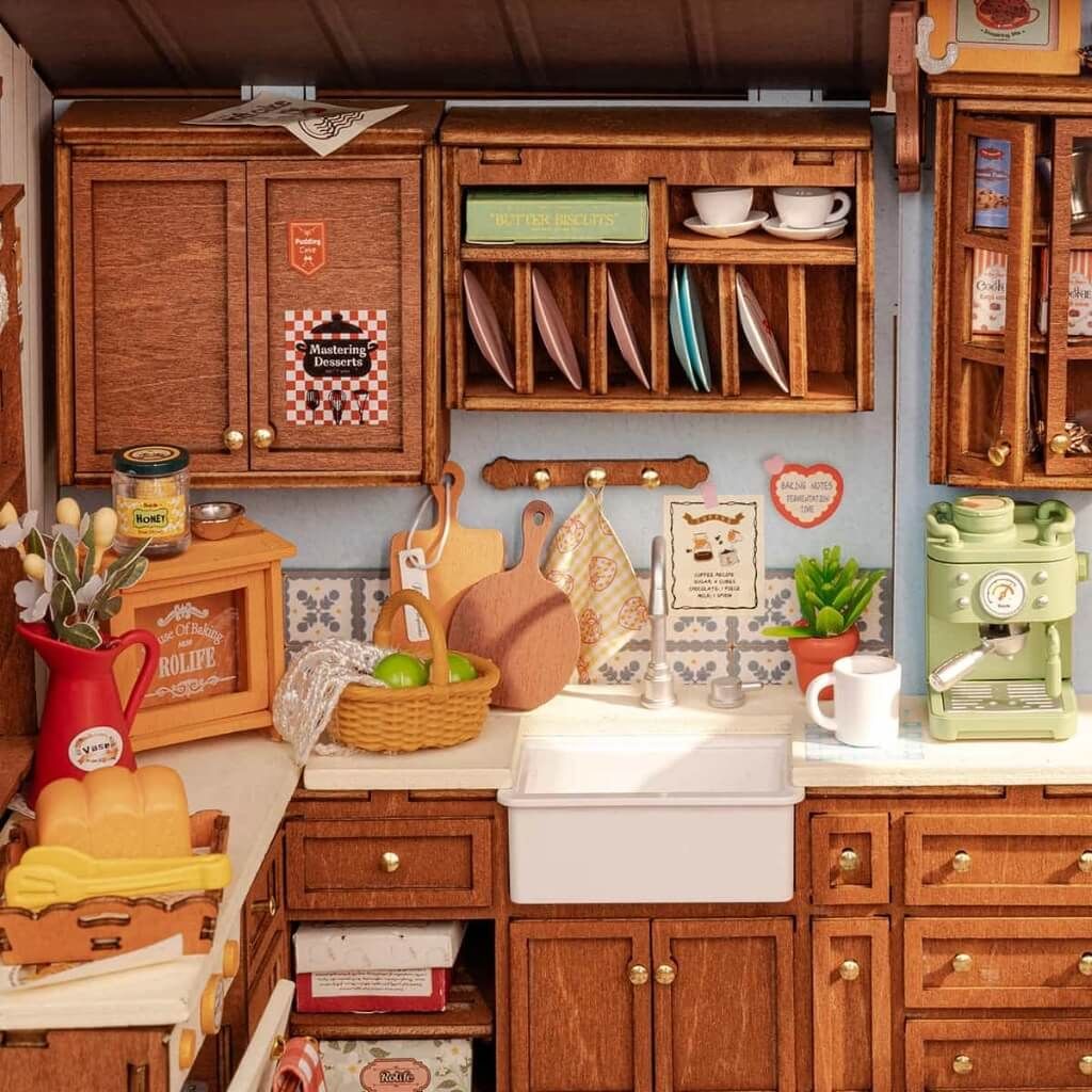 Mô hình lắp ráp nhà gỗ DIY Bếp Làm Bánh Rolife Baking Kitchen ROBOTIME