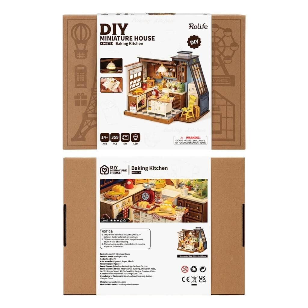 Mô hình lắp ráp nhà gỗ DIY Bếp Làm Bánh Rolife Baking Kitchen ROBOTIME