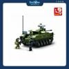 Bộ Đồ Chơi Lắp Ráp Mô Hình Xe Tăng Chiến Đấu Bọc Thép BMD-2S 2in1 1:35 SLUBAN