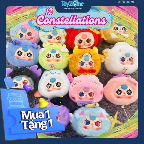 Mô hình Blind box Móc khóa Gấu Bông Baby Three 12 Cung Hoàng Đạo ( 12 Constellations ) BABY THREE
