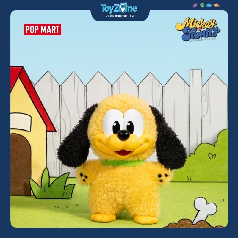 Mô hình Blind box Móc khoá Gấu bông Mickey Family Cute Together Keychain Series POP MART