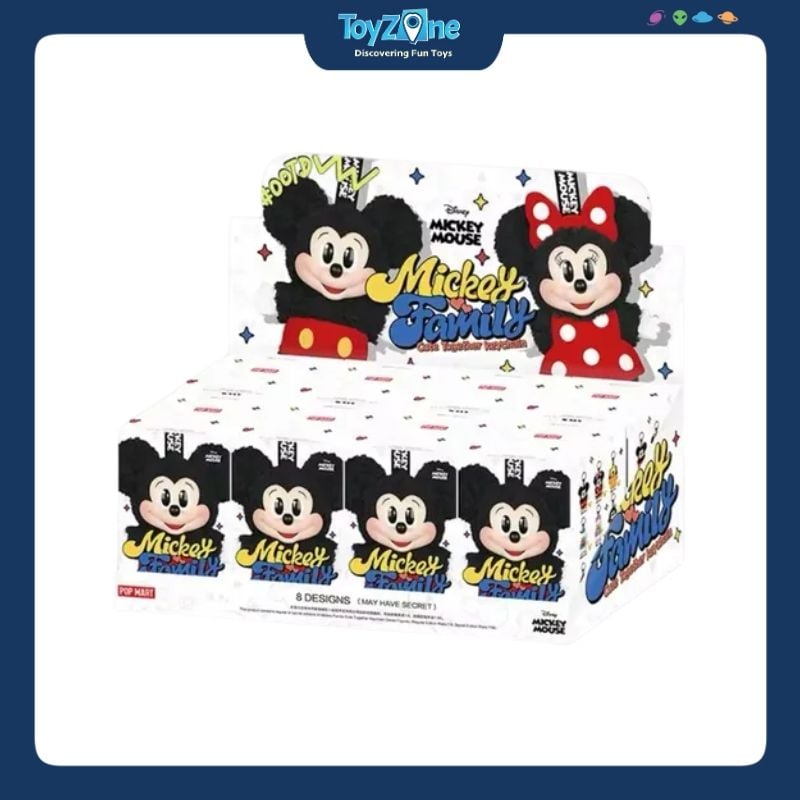 Mô hình Blind box Móc khoá Gấu bông Mickey Family Cute Together Keychain Series POP MART