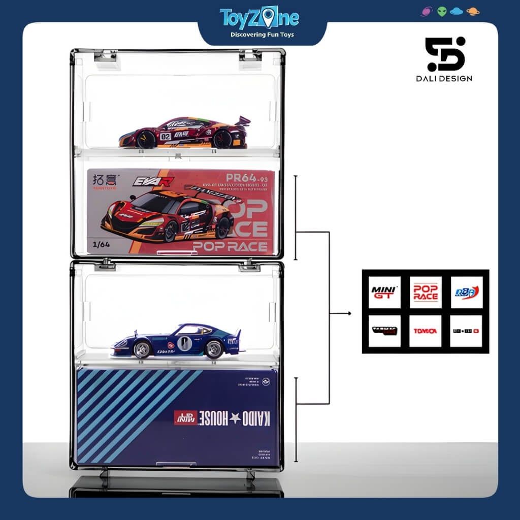 Hộp Mica Trưng Bày Mô Hình Xe 2 Tầng 1:64 Dali Design