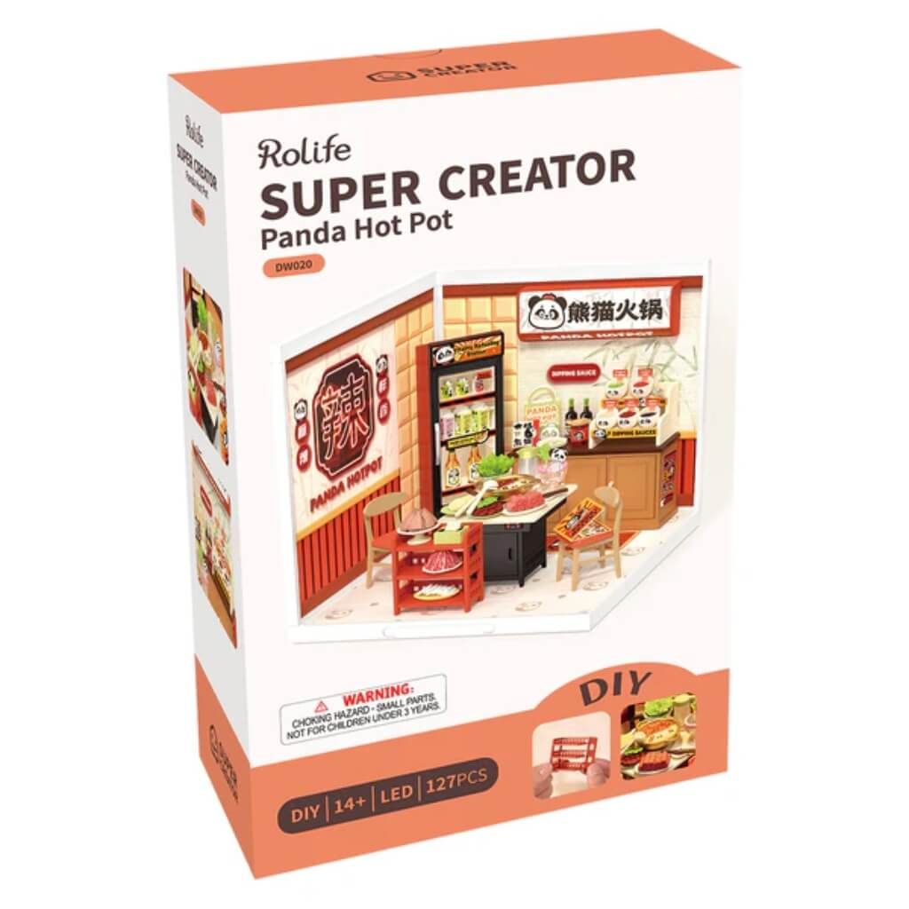 Mô hình lắp ráp nhà nhựa DIY Tiệm Lẩu Panda Hot Pot Rolife Panda Hot Pot DW020 ROBOTIME
