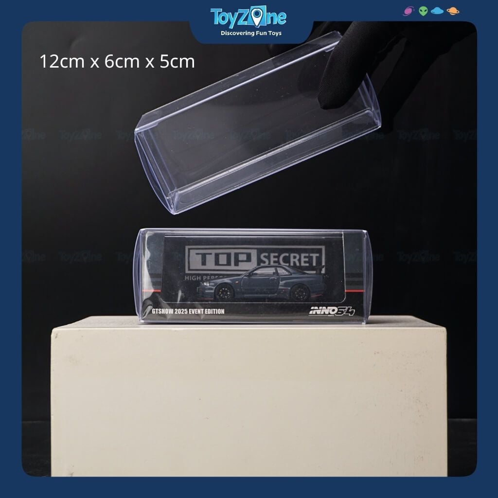 Hộp bảo vệ mô hình xe Hot Wheels, MiniGT, Tomica 1:64 Nhựa PVC trong suốt