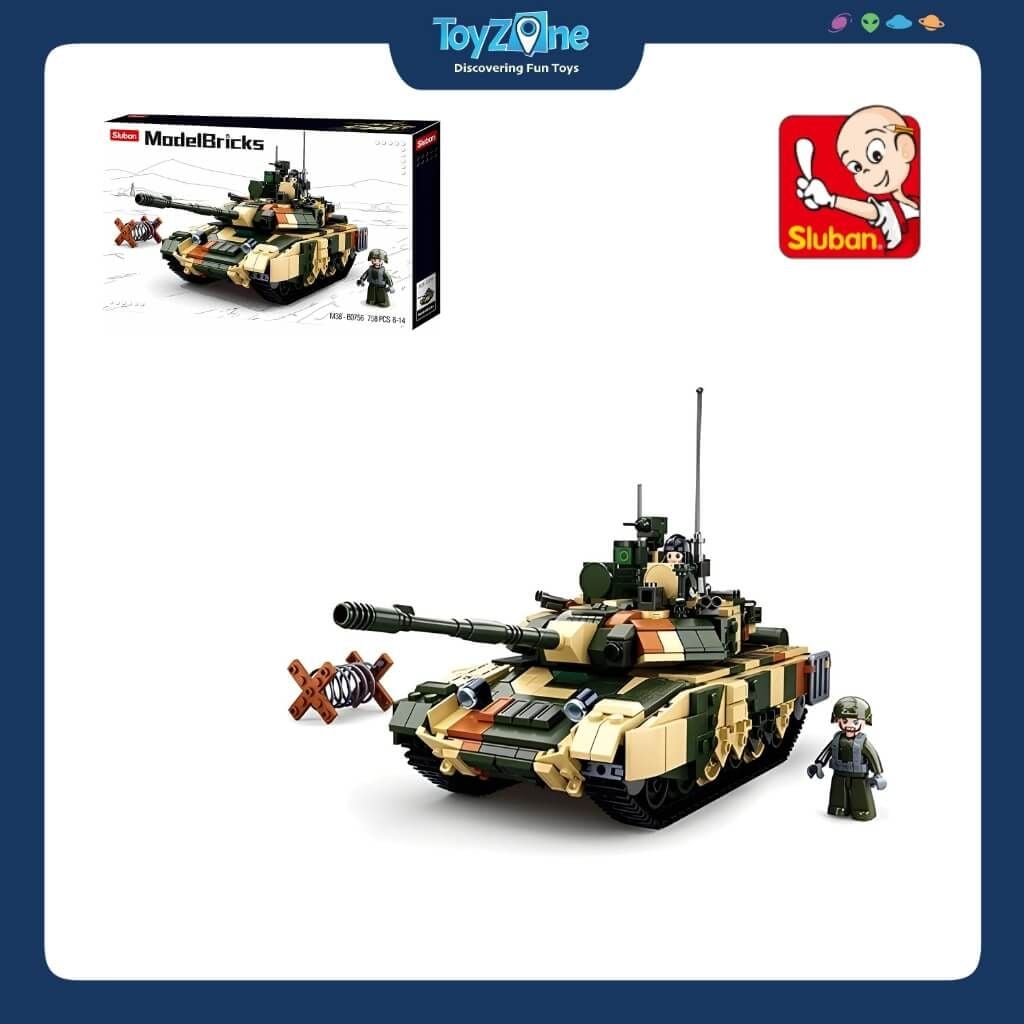 Bộ Đồ Chơi Lắp Ráp Mô Hình Xe Tăng Chiến Đấu Chủ Lực T90MS SLUBAN