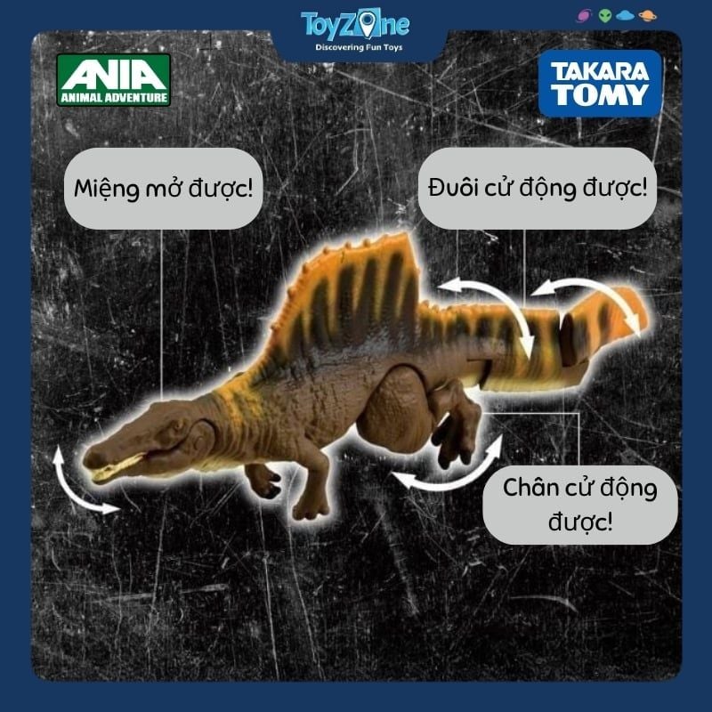 Đồ chơi mô hình Spinosaurus ( Thằn Lằn Gai ) Ania Jurassic World TAKARA TOMY