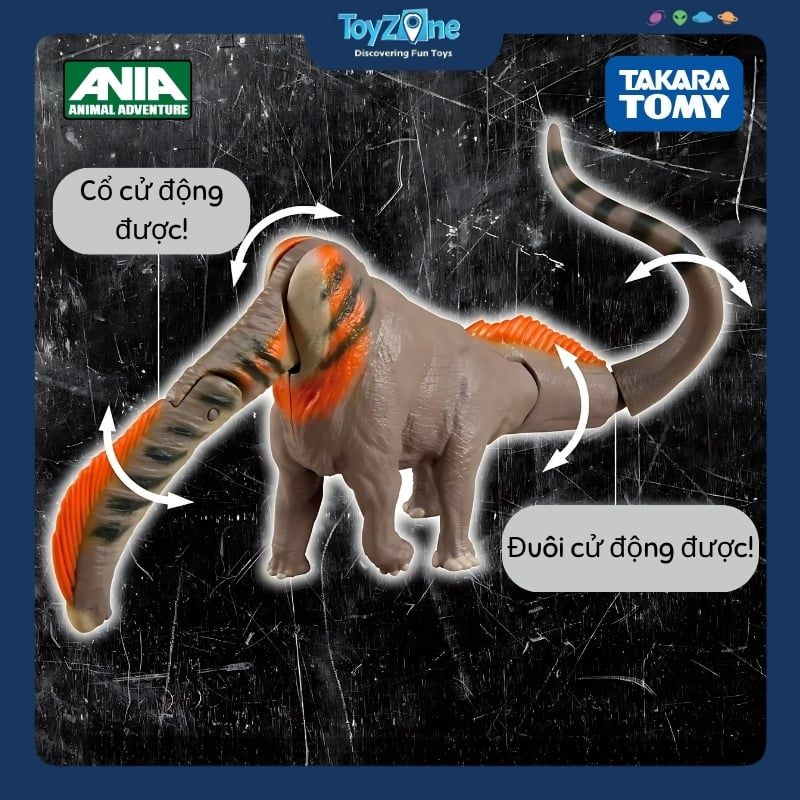 Đồ chơi mô hình Titanosaurus ( Thằn Lằn Khổng Lồ ) Ania Jurassic World TAKARA TOMY