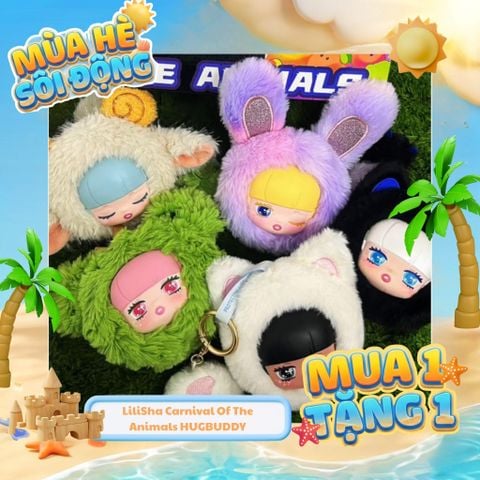 Mô hình Blind box Móc Khóa Gấu Bông LiliSha Carnival Of The Animals HUGBUDDY