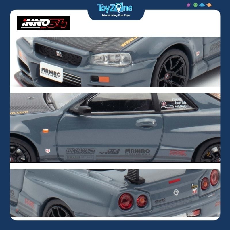Mô hình xe Nissan Skyline GT-R R34 Top Secret 1:64 INNO64
