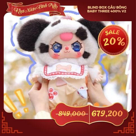 Mô hình Blind Box Gấu bông Baby Three 400% V2 Big Plush Animal CUREPLANETA