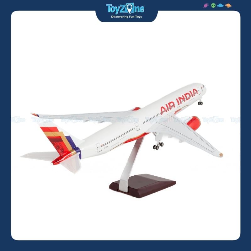 Mô hình máy bay Air India Airbus A350 47cm lắp ráp có đèn Everfly