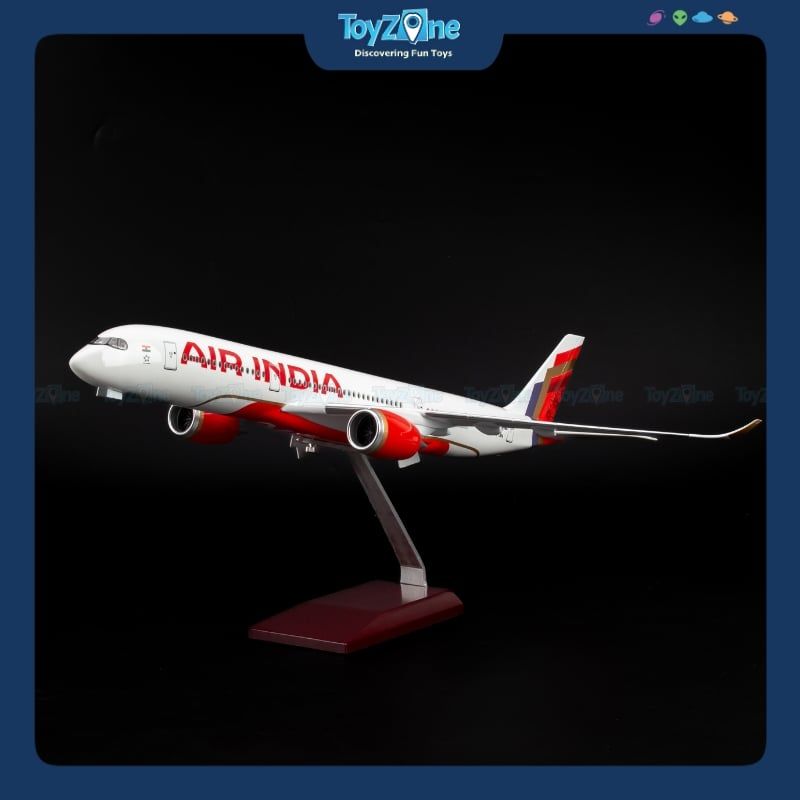 Mô hình máy bay Air India Airbus A350 47cm lắp ráp có đèn Everfly