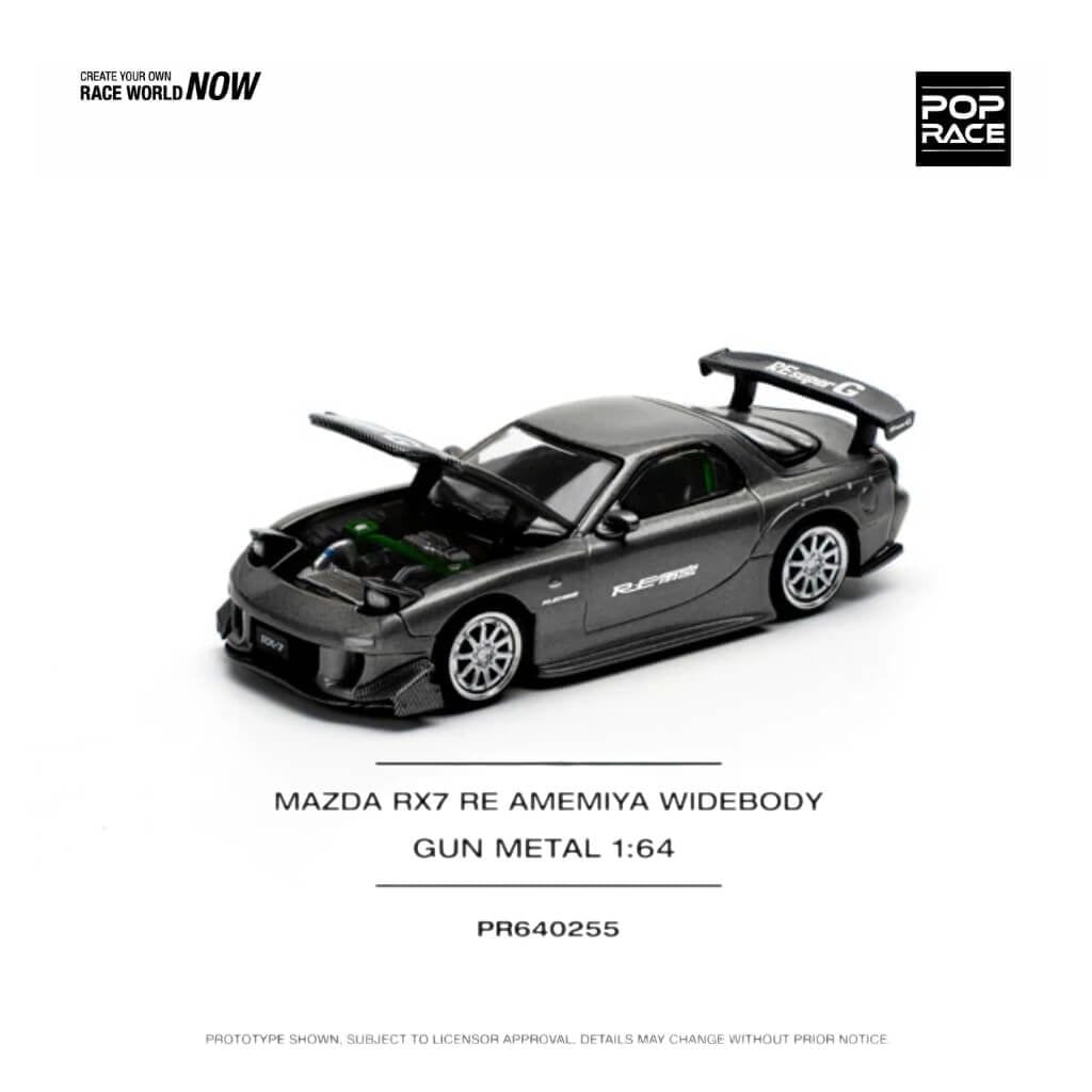 ô hình xe Mazda RX-7 ( FD3S ) Re-Amemiya Widebody 1:64 POP RACE