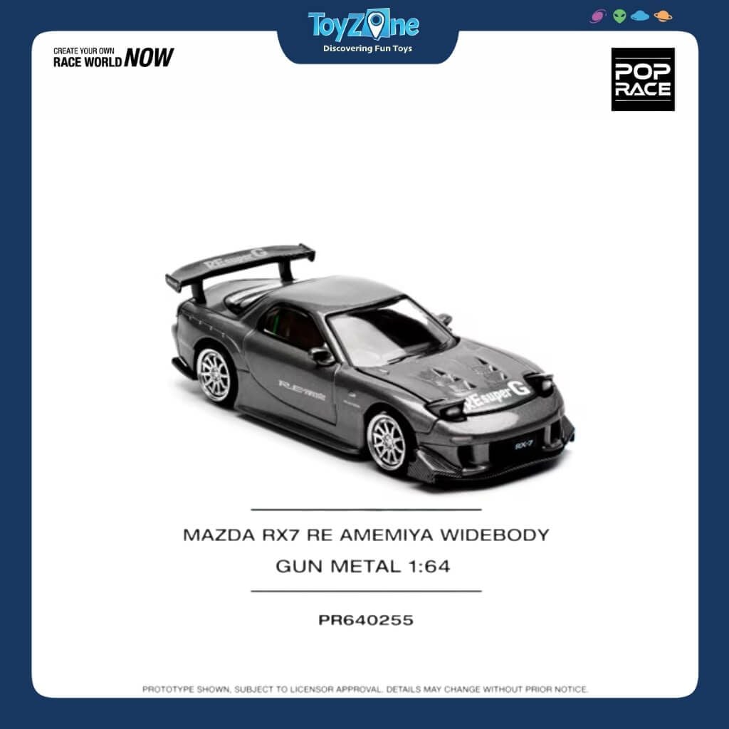 ô hình xe Mazda RX-7 ( FD3S ) Re-Amemiya Widebody 1:64 POP RACE