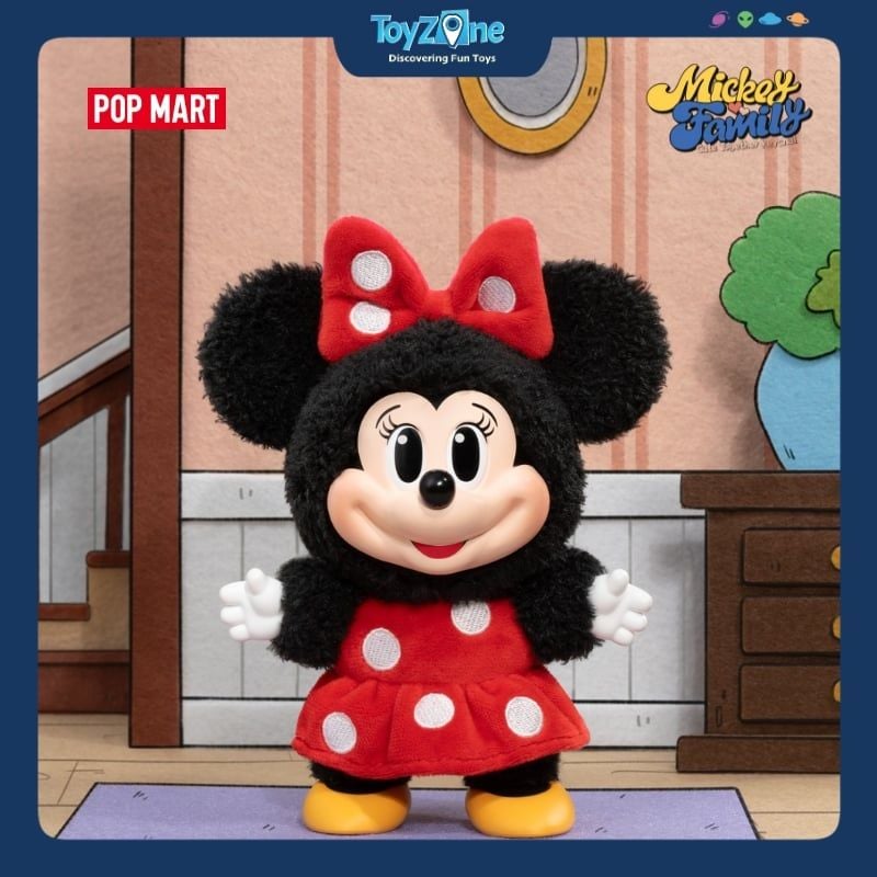 Mô hình Blind box Móc khoá Gấu bông Mickey Family Cute Together Keychain Series POP MART