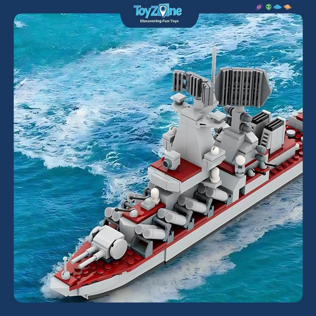 Bộ Đồ Chơi Lắp Ráp Mô Hình Tàu Tuần Dương Tên Lửa Dẫn Đường Varyag WANGE