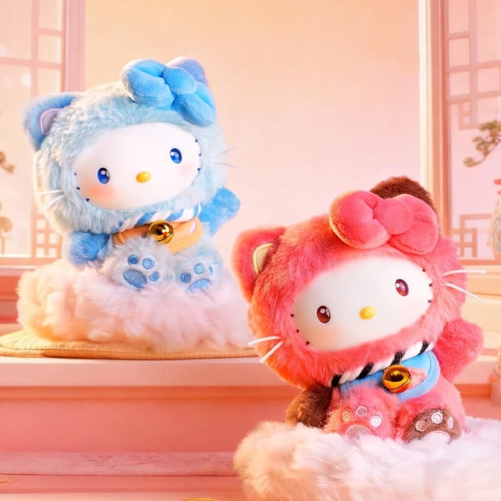 Mô hình đồ chơi Blind box Hello Kitty Style Meow Blessing Series Plush Relaxing Toy Mini MOETCH