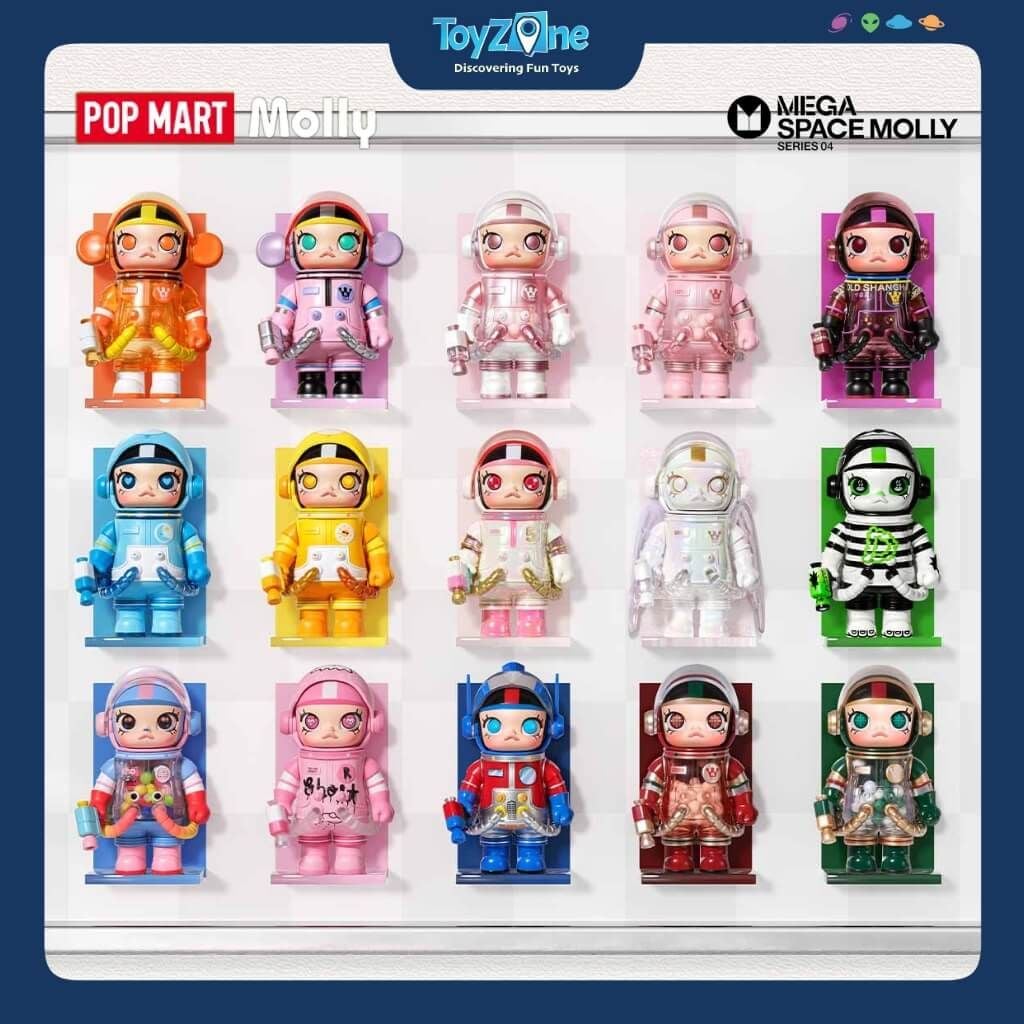 Mô hình đồ chơi Blind box Mega Space Molly 100% Series 4 POP MART