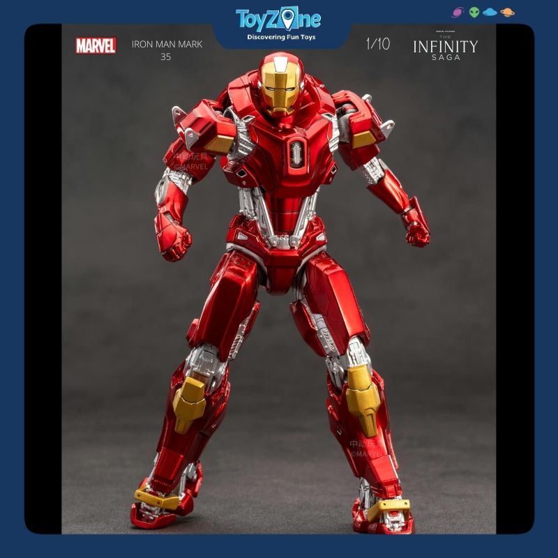 Mô hình Iron Man Mark 35 ( MK35 ) Red Snapper 1:10 ZD TOYS