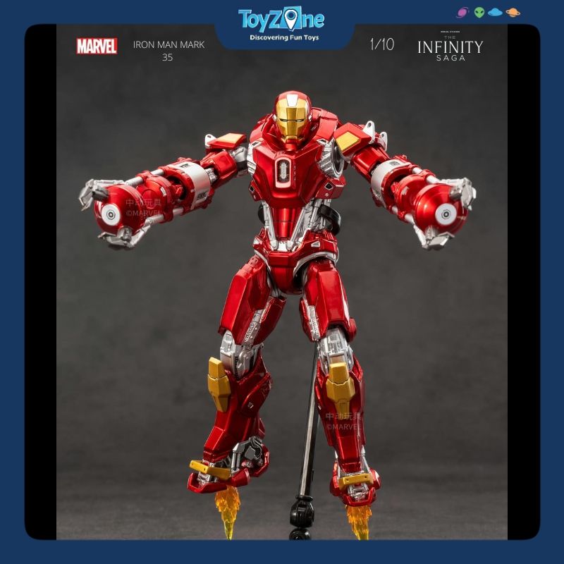 Mô hình Iron Man Mark 35 ( MK35 ) Red Snapper 1:10 ZD TOYS