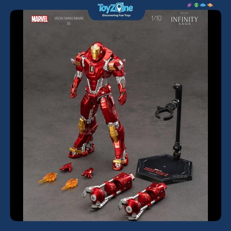 Mô hình Iron Man Mark 35 ( MK35 ) Red Snapper 1:10 ZD TOYS