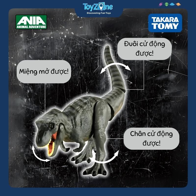 Đồ chơi mô hình Khủng long Bạo Chúa ( T-Rex ) Ania Jurassic World TAKARA TOMY