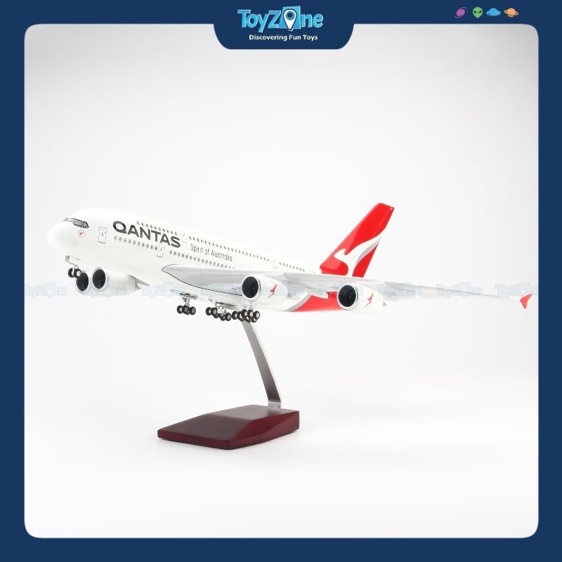 Mô hình máy bay Qantas 47cm lắp ráp có đèn Everfly