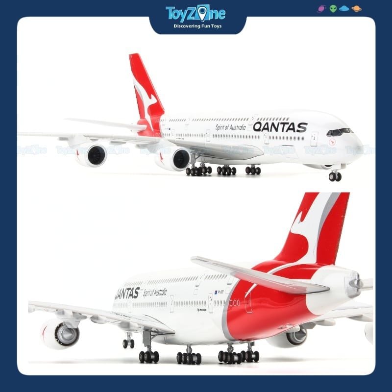 Mô hình máy bay Qantas 47cm lắp ráp có đèn Everfly