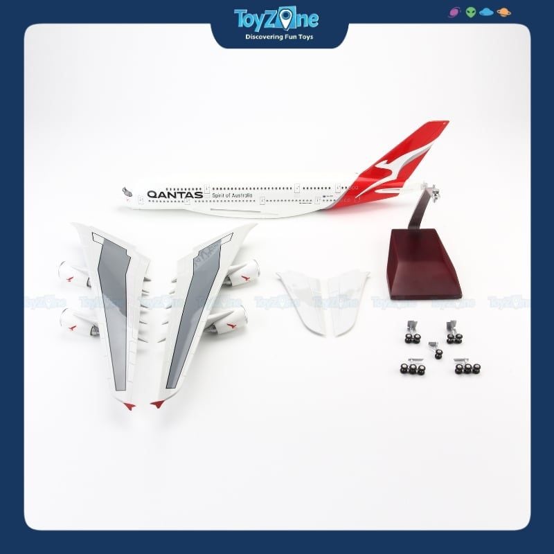 Mô hình máy bay Qantas 47cm lắp ráp có đèn Everfly