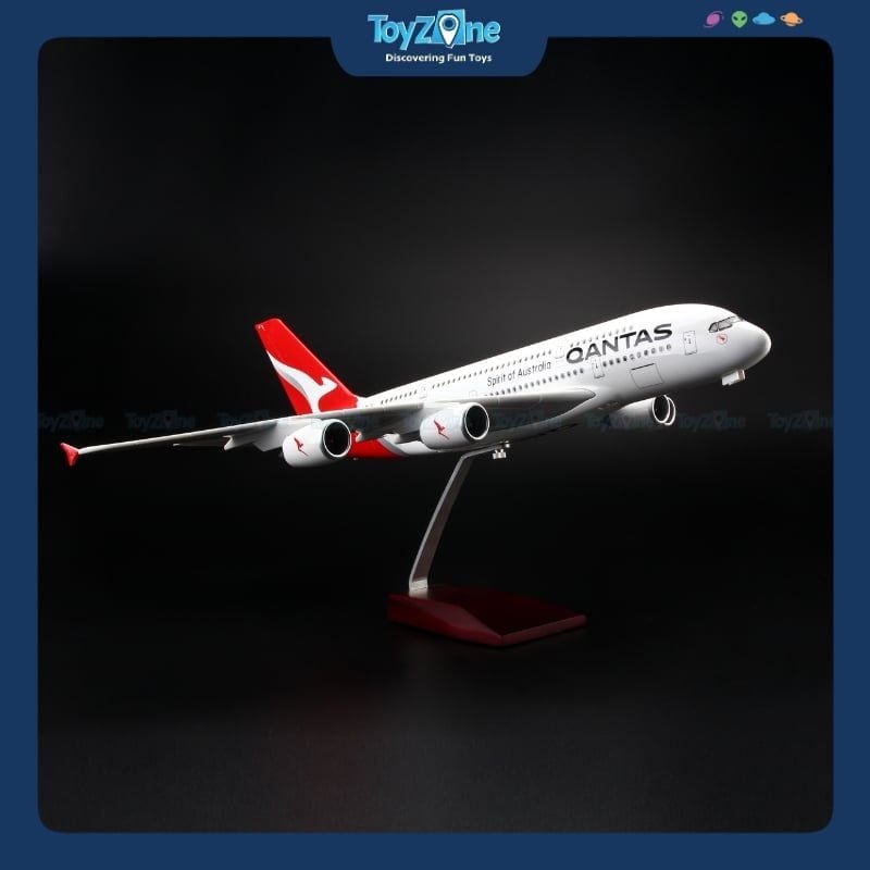 Mô hình máy bay Qantas 47cm lắp ráp có đèn Everfly