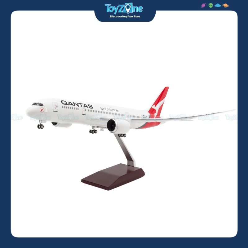 Mô hình máy bay Qantas 47cm lắp ráp có đèn Everfly