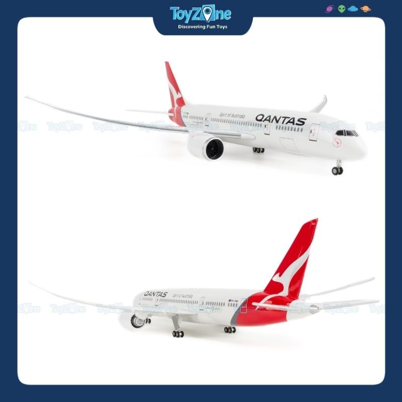 Mô hình máy bay Qantas 47cm lắp ráp có đèn Everfly